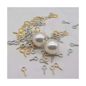 IDEALSV Mini ganchos pequeños con rosca para ojos color
