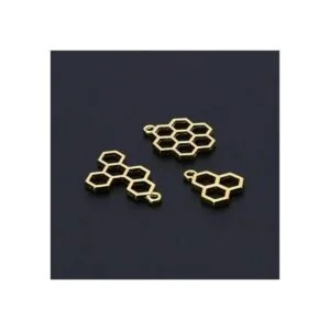 Luckycivia 15 colgantes de abejas con bisel de espalda