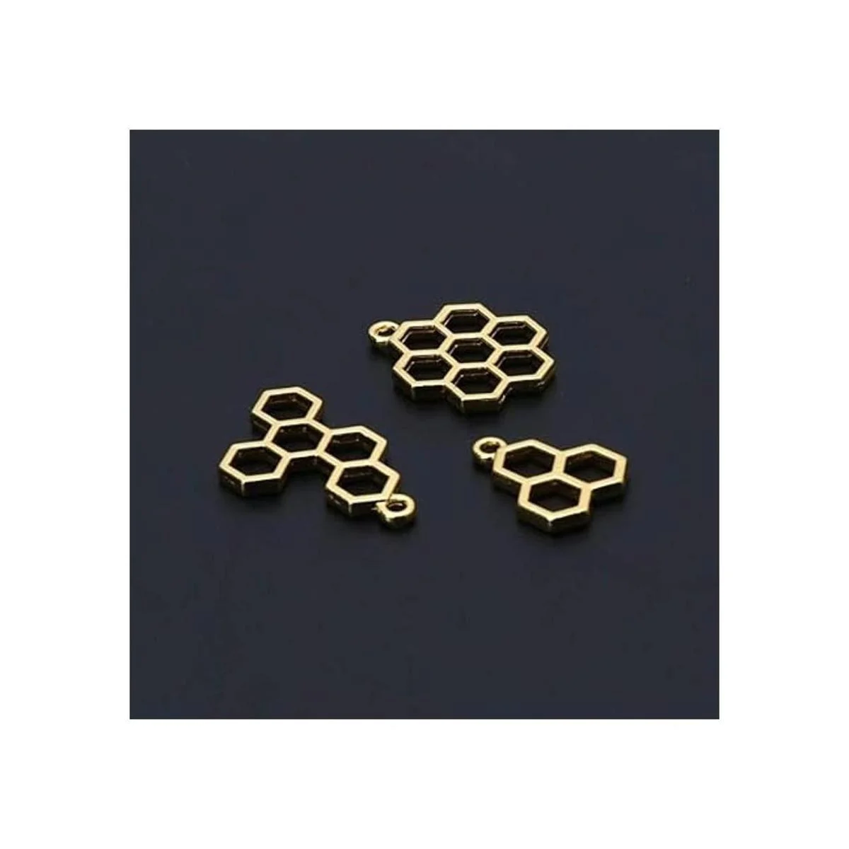 Luckycivia 15 colgantes de abejas con bisel de espalda