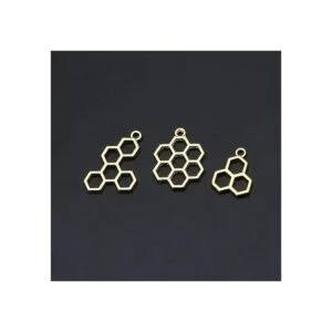 Luckycivia 15 colgantes de abejas con bisel de espalda