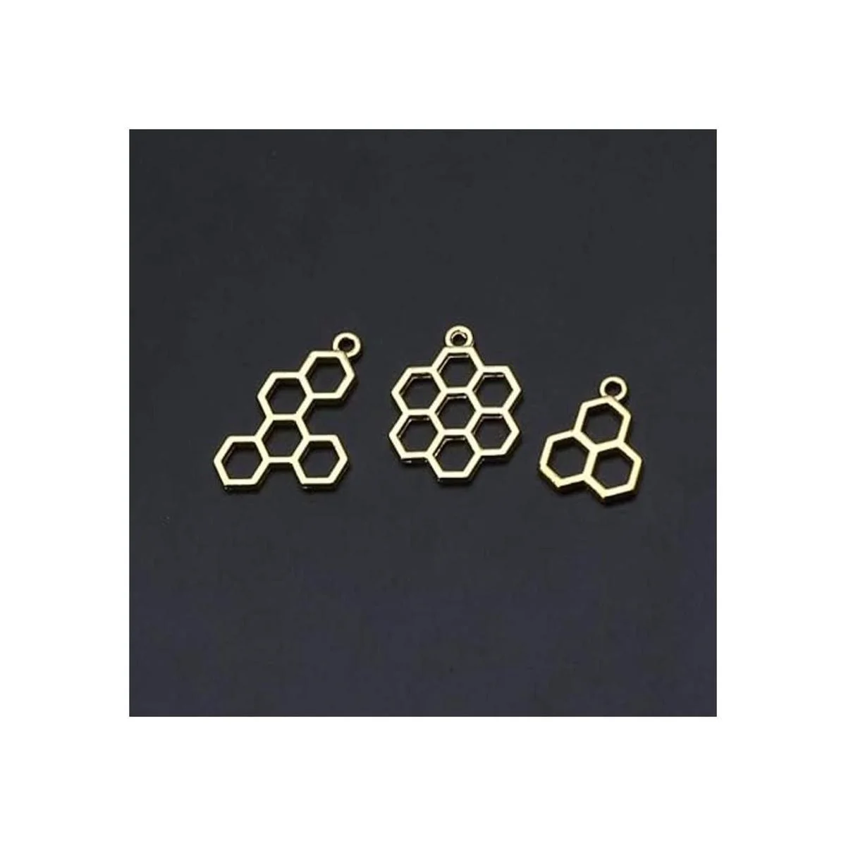 Luckycivia 15 colgantes de abejas con bisel de espalda