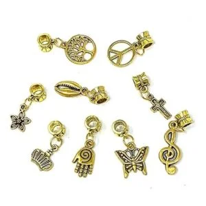 JIALEEY 40 cuentas colgantes de oro envejecido colgantes_3