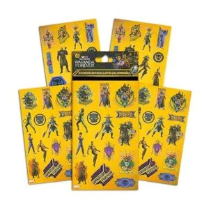 Paquete de 120 pegatinas de pantera negra con percha de_2