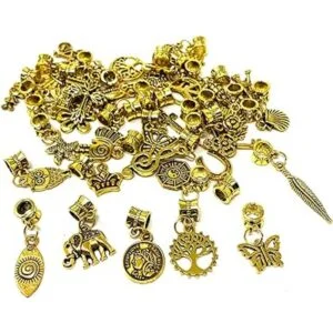 JIALEEY 40 cuentas colgantes de oro envejecido colgantes_4