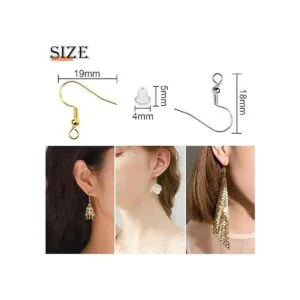 TOAOB 140 ganchos para aretes hipoalergénicos de plata de_2