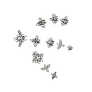 81PCS Aleación Abeja Abalorio de abeja JIALEEY Antiguo_4