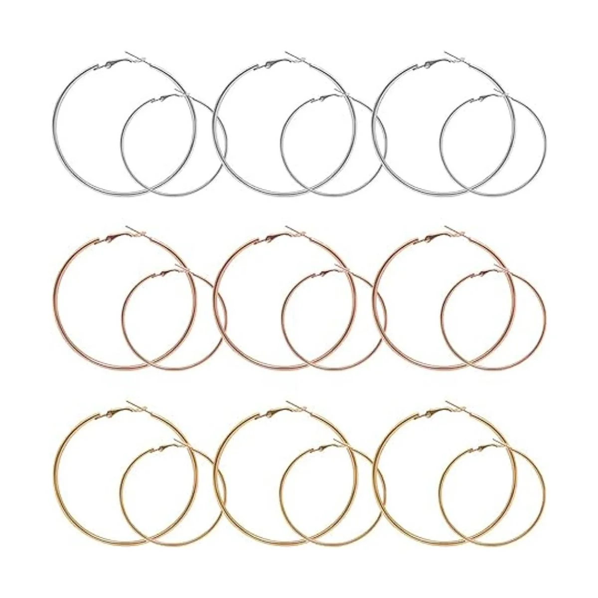 60 aretes de aro de cuentas redondas para encontrar aro de