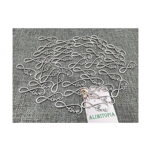 40pcs Infinity Love Símbolo Conectores Charms Colgantes