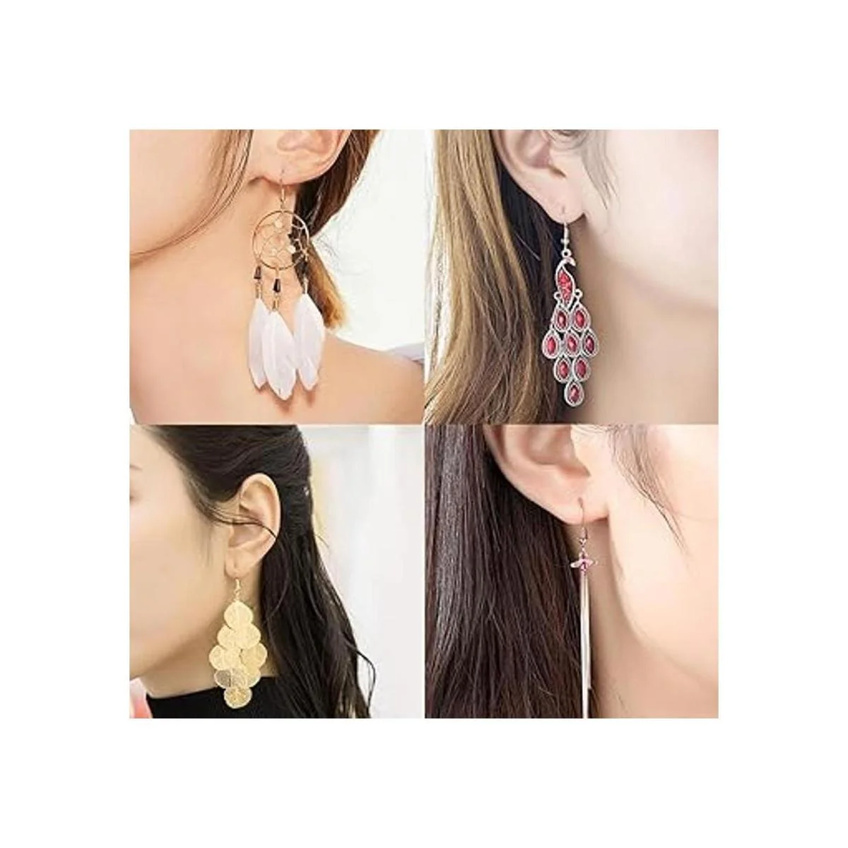 Juego de ganchos para pendientes con pendientes de acero