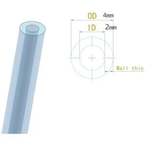 Tubo de teflón Bowden de 4.9 ft 0.157 in diámetro_2