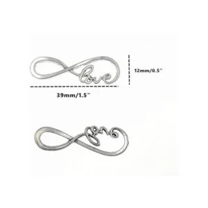 40pcs Infinity Love Símbolo Conectores Charms Colgantes