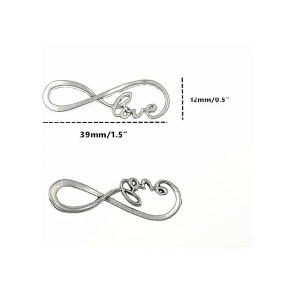 40pcs Infinity Love Símbolo Conectores Charms Colgantes