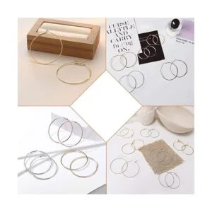 60 aretes de aro de cuentas redondas para encontrar aro de