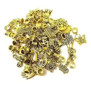 JIALEEY 40 cuentas colgantes de oro envejecido colgantes_6