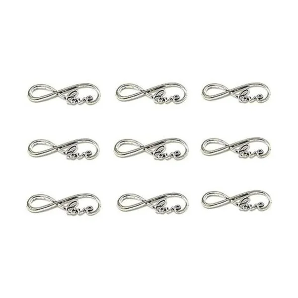 40pcs Infinity Love Símbolo Conectores Charms Colgantes