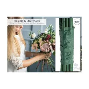 Royal Imports Cinta floral verde cinta adhesiva