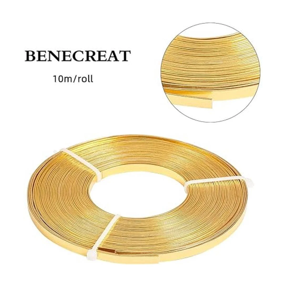 BENECREAT Alambre plano de 32 pies de ancho para joyería