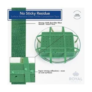 Royal Imports Cinta floral verde cinta adhesiva