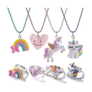 Todder Juego de joyas para niñas collar de unicornio_1