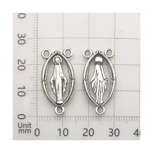 3.53 oz 60 piezas cruz de plata antigua Jesús María_6