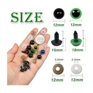 TOAOB 140 piezas de plástico colorido de 0.472 in ojos