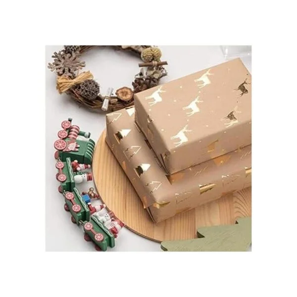 RUSPEPA 6 Hojas de papel de regalo papel de estraza_3