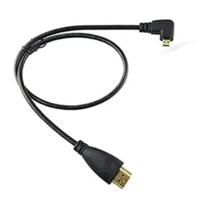 Cable micro HDMI en ángulo a HDMI estándar; conector de_1