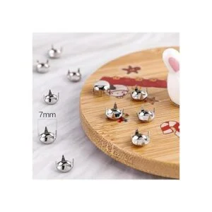 haworths 100pcs 7 mm color plateado envejecido Ronda Dome