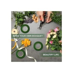 4 rollos de cinta floral para ramo de tallos y proyectos