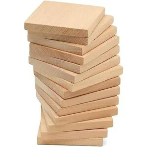Woodpeckers Azulejos de madera 2 x 2 pulgadas paquete
