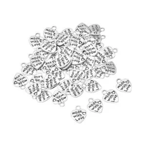 Ruwado 100 piezas hechas con dijes de amor mini cuentas_2