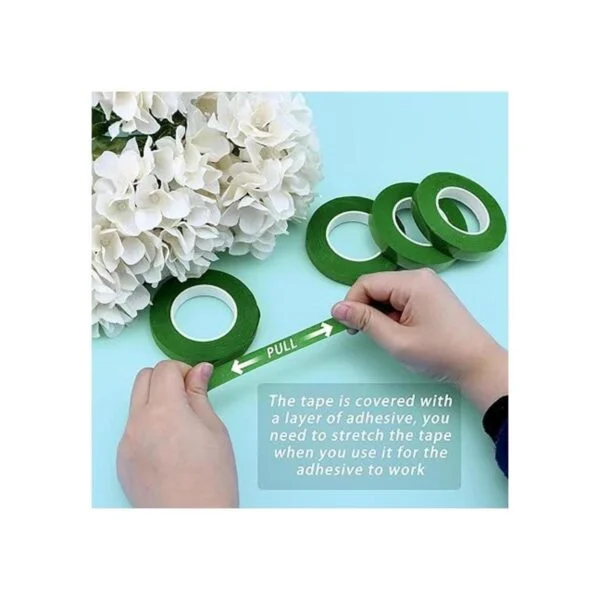 4 rollos de cinta floral para ramo de tallos y proyectos