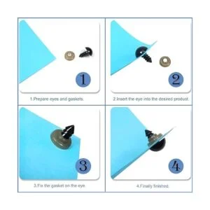 TOAOB 140 piezas de plástico colorido de 0.472 in ojos