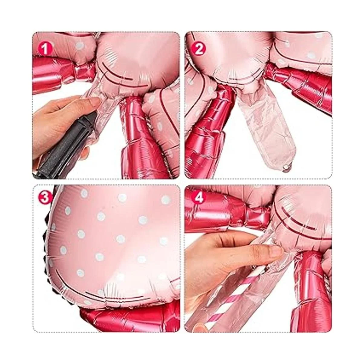 6 globos con lazo para decoración de fiesta de ratón_3