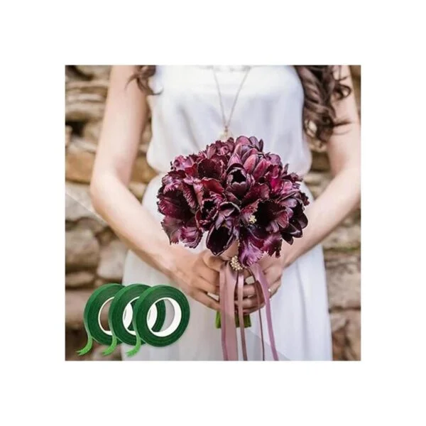 4 rollos de cinta floral para ramo de tallos y proyectos
