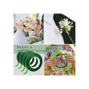 4 rollos de cinta floral para ramo de tallos y proyectos