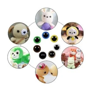 TOAOB 140 piezas de plástico colorido de 0.472 in ojos