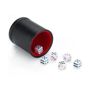 Taza de dados profesional con forro de fieltro con 6_6