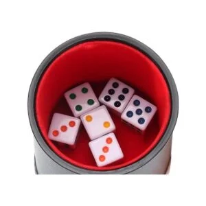 Taza de dados profesional con forro de fieltro con 6_4