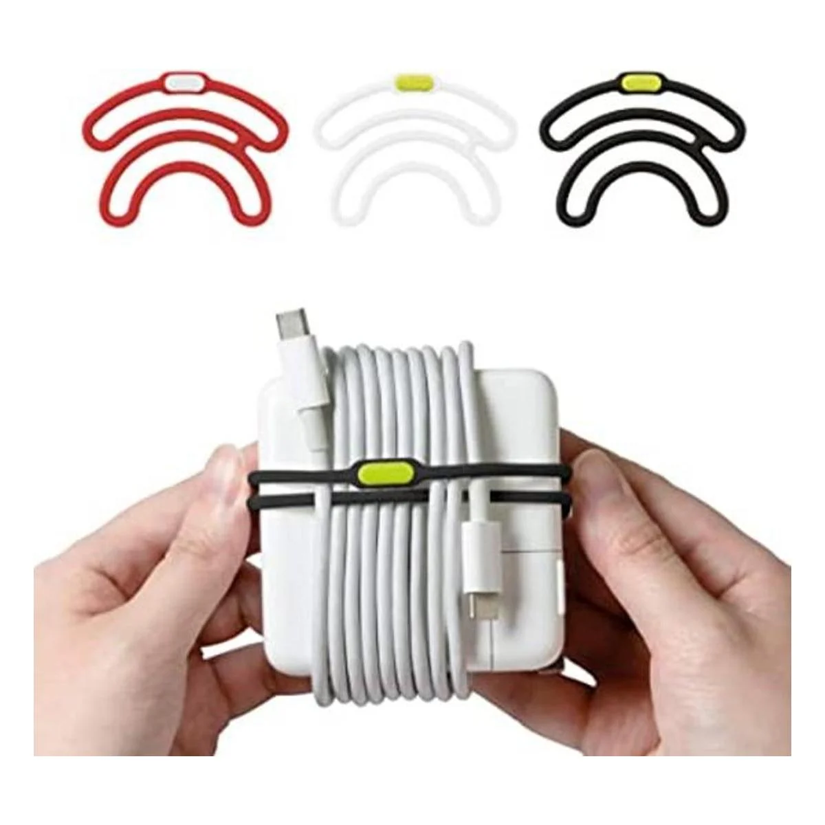 Hueso Doble cable de sujeción organizador de cables de_1