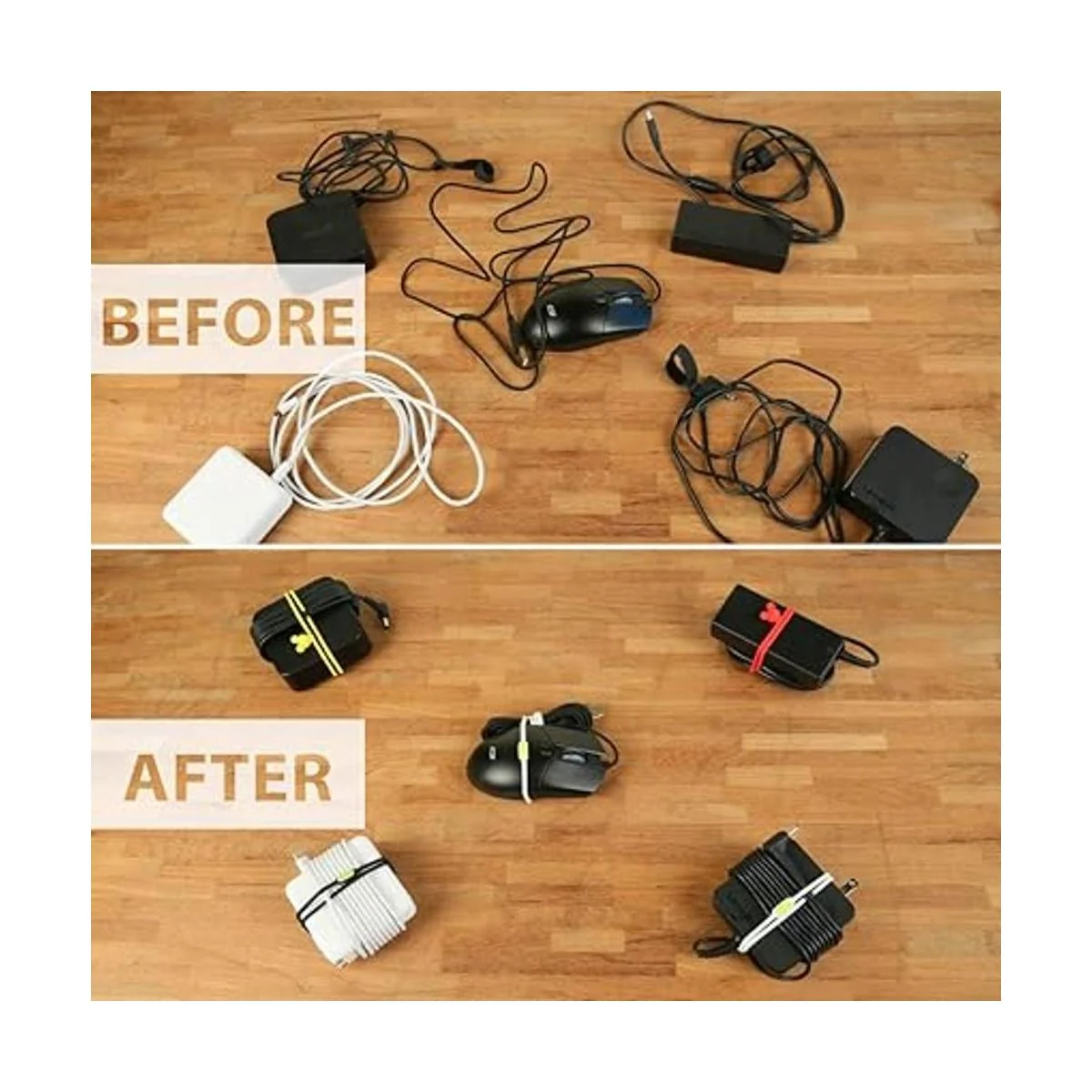 Hueso Doble cable de sujeción organizador de cables de_3