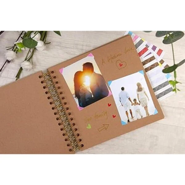 lbum de fotos de bricolaje con tapa dura en blanco para_3