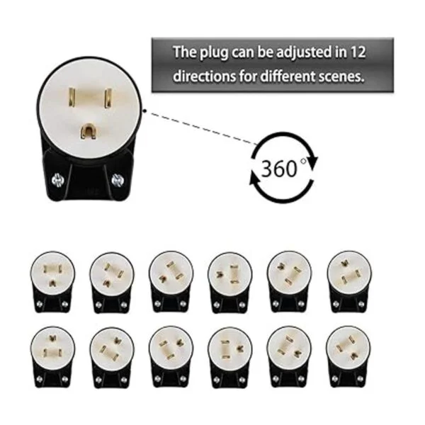 ngulo recto Nema 515P 15A 125V AC Plug UL CUL Fácil_5