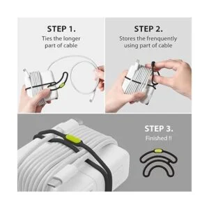 Hueso Doble cable de sujeción organizador de cables de_4