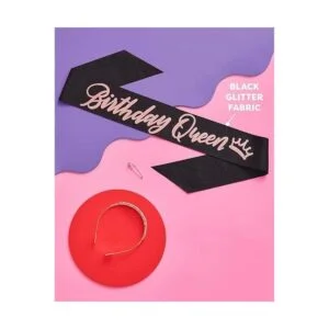 xo Fetti Banda de cumpleaños Queen tiara Brillo_3