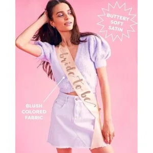 xo Fetti Banda de despedida de soltera de oro rosa Novia