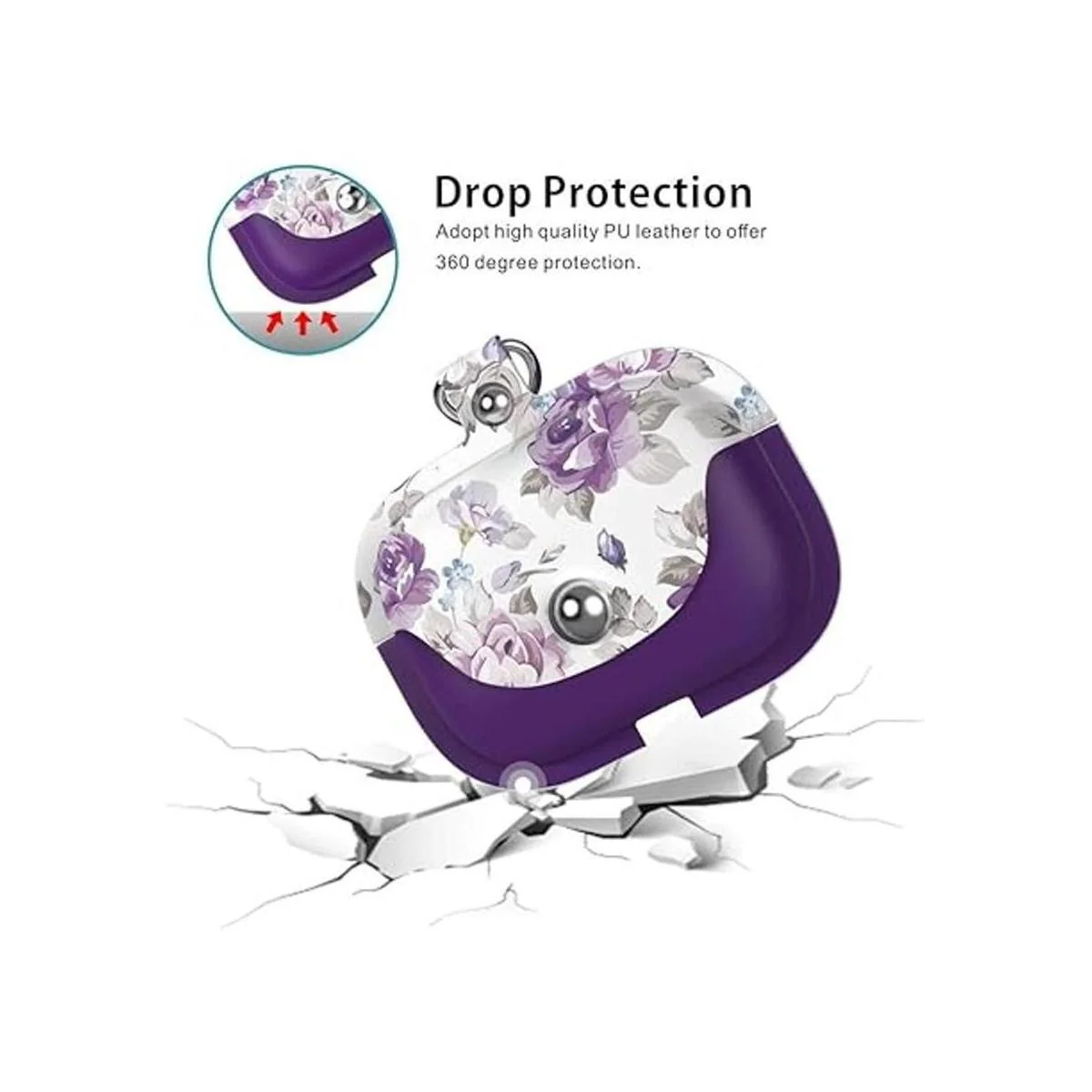 wenew Funda de cuero para Airpods Pro 2019 con_4