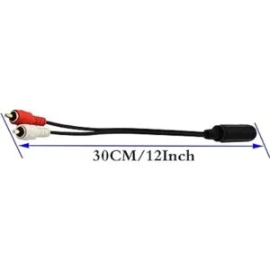 zdyCGTime Cable divisor de 0.250 in a 2 RCA Y chapado en_2
