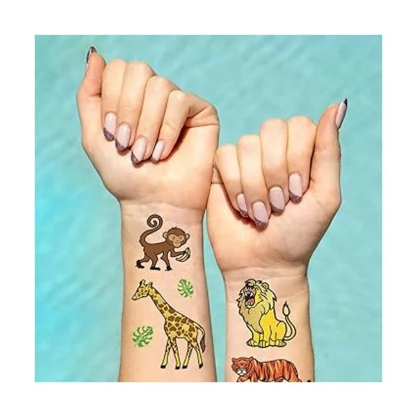 xo Fetti Tatuajes temporales de la selva para niños 30_3