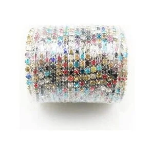 yueton 11 yards Plata Bottom Colorful Crystal Rhinestone_1
